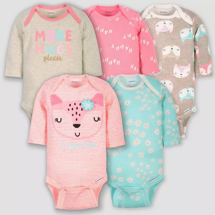 Best Baby Gear For Parents on a Budget, Gerber Newborn Baby Girl Onesies