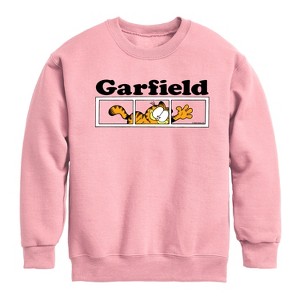Boys' - Garfield - Garfield Panel Logo Graphic Long Sleeve Fleece Sweatshirt - 1 of 4