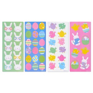 8ct Easter Stickers Pastel: Carlton Cards, 8 Sheets, 6"x4", Easter Egg Theme, No Choking Hazard - 1 of 4