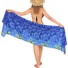 LA LEELA Women's Summer Bikini Wraps Beach Wrap Cover up Sarong Skirt Swimsuit Swimwear Bathing Suit Cover Ups for Womens One Size Short Sky, Blue - 4 of 4