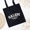 City Creek Prints Salem Massachusetts Canvas Tote Bag - 15x16 - Black - 2 of 2