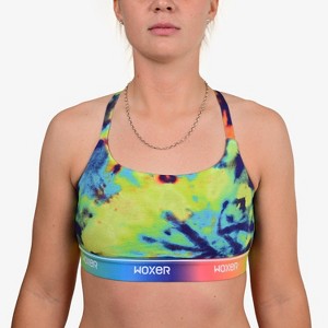 Woxer | Supportive, Ultra-Soft, Smooth & Lightweight | Women's Icon Bralette Tie Dye S - 1 of 4
