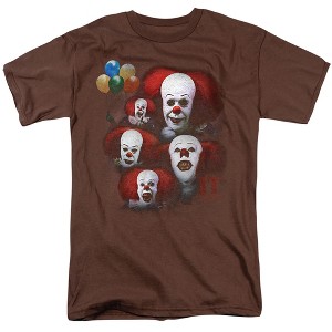 It 1990 Many Faces Of Pennywise Adult T-Shirt - 1 of 4