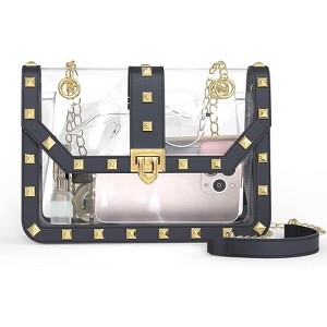 Generic Clear Bag for Stadium Events Clear Crossbody Purse Stadium Approved Women Transparent Shoulder Bag for Concerts - 1 of 4