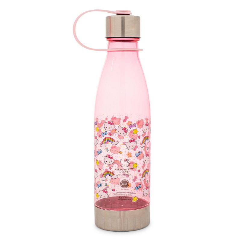 Silver Buffalo Sanrio Hello Kitty Pastel Star Toss Print Water Bottle With Lid | Holds 20 Ounce, 2 of 7