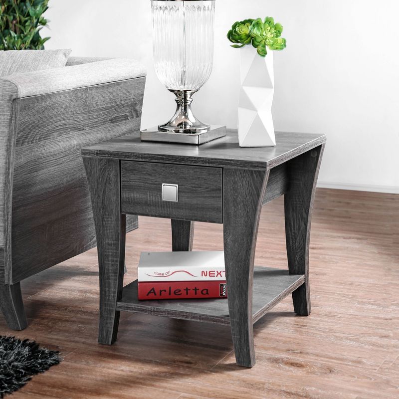 Arcana 1 Drawer End Table Gray - HOMES: Inside + Out, 3 of 6