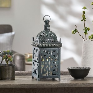 Candle Lantern, Vintage Style Decorative Lantern, 15.5"/23.25"H Hanging Lantern, Lanterns Decorative Outdoor Indoor - 1 of 4