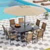 EROMMY 9 Piece Patio Dining Set, Outdoor Dining Table And Chairs Set For 8, 8 Textilene Chairs - 2 of 4