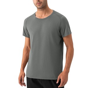 Anna-Kaci Active Men's Short Sleeve Performance T-Shirt with Breathable Mesh Fabric and Relaxed Athletic Fit - 1 of 4