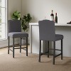 Ridstar Set of 2 Counter Height Barstools For Living Room, Bedroom & Bar-Grey - 3 of 4