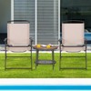 Tangkula 2/4 Piece Patio Folding Chairs Outdoor Dining Chairs w/ Breathable Fabric Heavy Duty Steel & Rustproof Steel Frame - 3 of 4