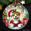 Adorable Welsh Corgi with Santa Hat Ornament, Jolly Christmas for Heartfelt Gift| OrnamentallyYou - 4 of 4