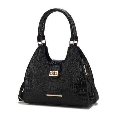 MKF Collection Ava Women's Tote Faux Crocodile Embossed Vegan Leather Handbag by Mia K- Black