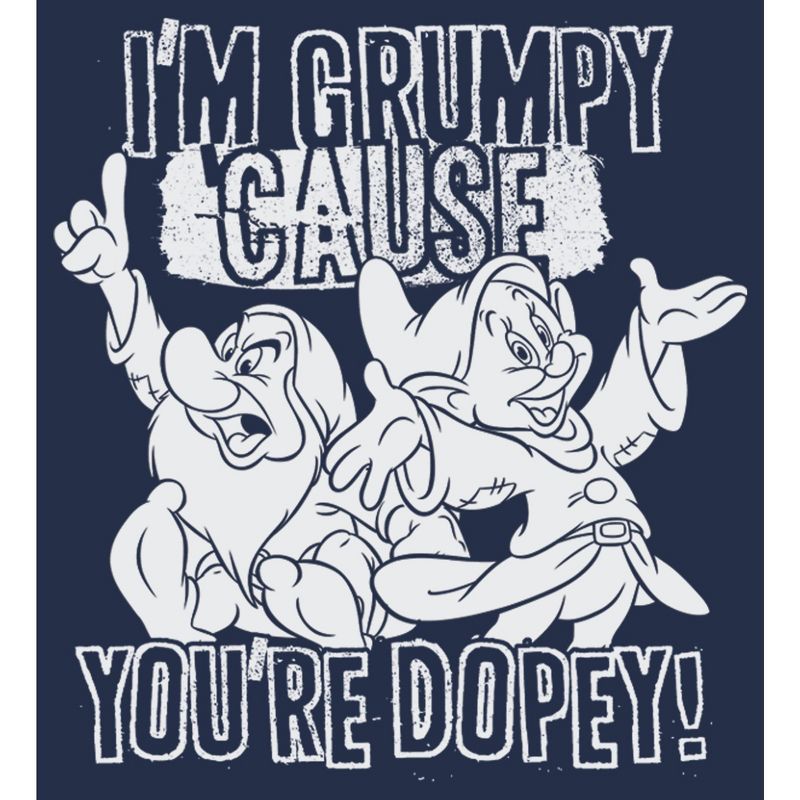 Men's Snow White and the Seven Dwarves Grumpy & Dopey T-Shirt, 2 of 5