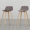 Brown Harvard Bentwood Bar Stool Set of 2 - 3 of 4