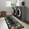 Floral rug (2'x6') for hallway, kitchen rug, ultra-thin soft, non-slip, washable, stain-resistant, bohemian style velvet rug - 2 of 4