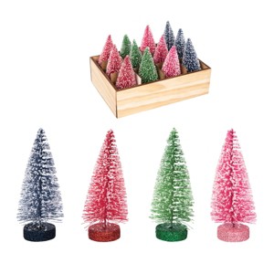 carol & frank Bottle Brush Tree Figurines Assortment of 12 - 1 of 4