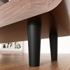 GlasFlength TV Stands and Consoles Mid Century Modern Media Console with Sliding Glass Doors for Living Room, Brown, 65"*14.2"*20.1" - 3 of 4