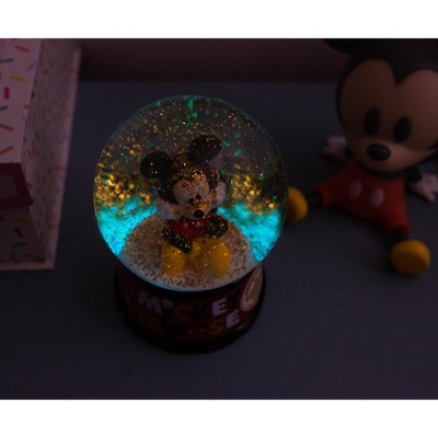 Mickey Mouse Light-Up Collectible Snow Globe with Clear Glitter