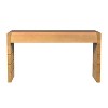 MAYEERTY Curved Console Table with Storage 2 Drawers Rustic Console Tables for Entryway Hallway Natural - 4 of 4
