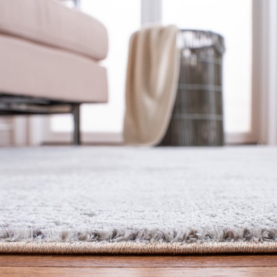 Gray and Beige Hand-knotted Wool and Viscose 8' x 10' Area Rug