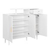 Maliang Shoe Cabinet with Arched Doors and Drawer, Adjustable Shelves for Entryway, Living Room - 4 of 4