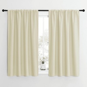 NICETOWN Blackout Curtains Rod Pocket Thermal Insulated Privacy Drapes (2 Panels) - 1 of 4