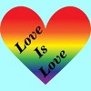 Adult Design By Humans Love Is Love Rainbow Heart Pride By ArnyaTees Racerback Tank Top - 2 of 2