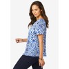 Jessica London Women's Plus Size Stretch Cotton Trapeze Tee - 4 of 4