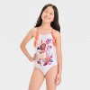 Girls' Moana 2pc Swimsuit Set - Cream - 3 of 4