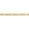 Black Bow Jewelry Men's 6.25mm, 10k Yellow Gold Hollow Figaro Chain Bracelet - 2 of 4
