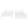 NicBex Twin over Twin Bunk Bed Convertible Metal Frame Triple Bed Frame with 4 Scroll Wheels, Guardrails and Ladder, No Box Spring Required - 4 of 4