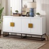 U-Style Light Luxury Cabinet with Distinctive Support Legs & Adjustable Shelves, Ideal for Living Rooms, Corridors, and Study Spaces - 2 of 4