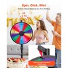 VEVOR 24 in Spinning Prize Wheel, 14 Slots Spinning Wheel, Adjustable Height Win Fortune Roulette with a Dry Erase and 2 Markers, Multicolored - 4 of 4