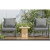 Modern Outdoor Rope Lounge Chair with Cushions & Aluminum Frame, Curved Design for Patio Garden-3irtyhousy - 2 of 4