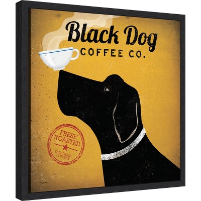 Black Dog Coffee Co. Framed Canvas Art Print