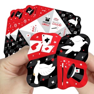 Big Dot of Happiness Ta-Da, Magic Show - Magical Birthday Party Cootie Catcher Game - Jokes and Dares Fortune Tellers - Set of 12 - 1 of 4