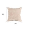 HomeRoots 20" Blush Cotton Throw Pillow - 3 of 4