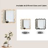 TUYOHW Wave Wall Mirror,HD Anti-Fog Bathroom Mirror with Wood Frame,Decorative Mirror for Living Room,Bedroom,Entrance - 4 of 4