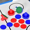 SereneLife Air Hockey Pushers and Puck Set - Red & Blue with Green Pads - ACCSLARHKY99 - 3 of 4