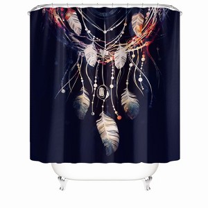 White Dream Catcher Shower Curtains for Bathroom Waterproof Fabric Bath Curtain Durable Soft Stylish Bathroom Decor 72x72 Inch - 1 of 1