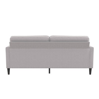 Light Gray Linen 67'' Wood Frame Pillow-Top Arm Sofa