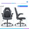 FONTOI Swivel Office Chair with Lumbar Support and S-shaped Backrest, Gaming Chair with Padded Armrests, Gray, 25.3"*41.8"*25.3" - 3 of 4
