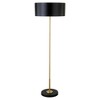 Hudson & Canal 2-Light Two-Tone Floor Lamp with Metal Shade Brass/Blackened Bronze/Black: UL Listed, Modern Design, 62" Height - 2 of 4