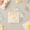 Sparkle and Bash 100 Pack Gold Foil Floral Paper Napkins for Wedding Reception, Scalloped Edges, 4 Colors, (English Garden, 5 x 5 In) - 2 of 4