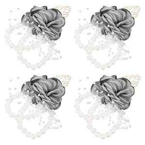 Unique Bargains Decorative Wedding Prom Party Artificial Rose Wrist Corsages 3.54" x 2.76" - 1 of 3
