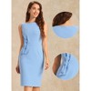 Allegra K Women's Scoop Neck Sleeveless Vintage Business Wedding Tank Dress - 2 of 4