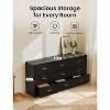 63" Dresser for Bedroom, Modern 9 Drawers Dresser with Deep Drawer, Wide Storage Chest of Drawer with Gold Handle Black - 4 of 4