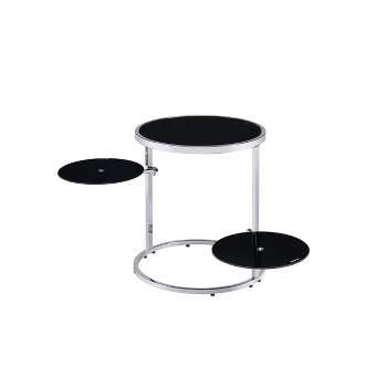Lynch Side Table Black/Chrome - Acme Furniture