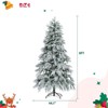 TIRAMISUBEST 6FT Flocked Christmas Tree with Branch Tips LED Lights Outdoor Indoor Holiday Decor - 4 of 4